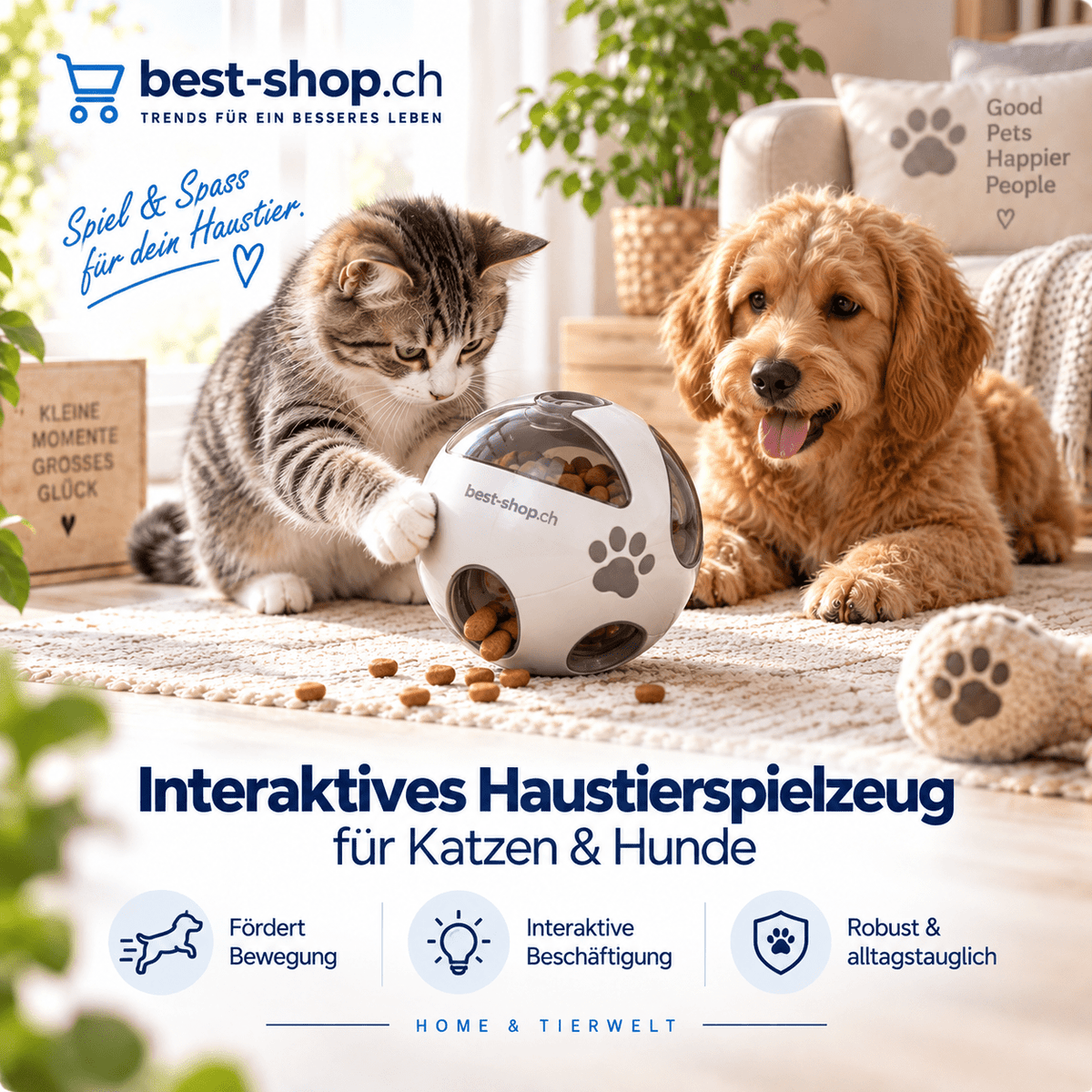 Interaktives Haustierspielzeug für Katzen und Hunde - best-shop