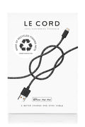 Schwarzes Apple MFi Lightning-Kabel 2 m aus recycelten Fischernetzen