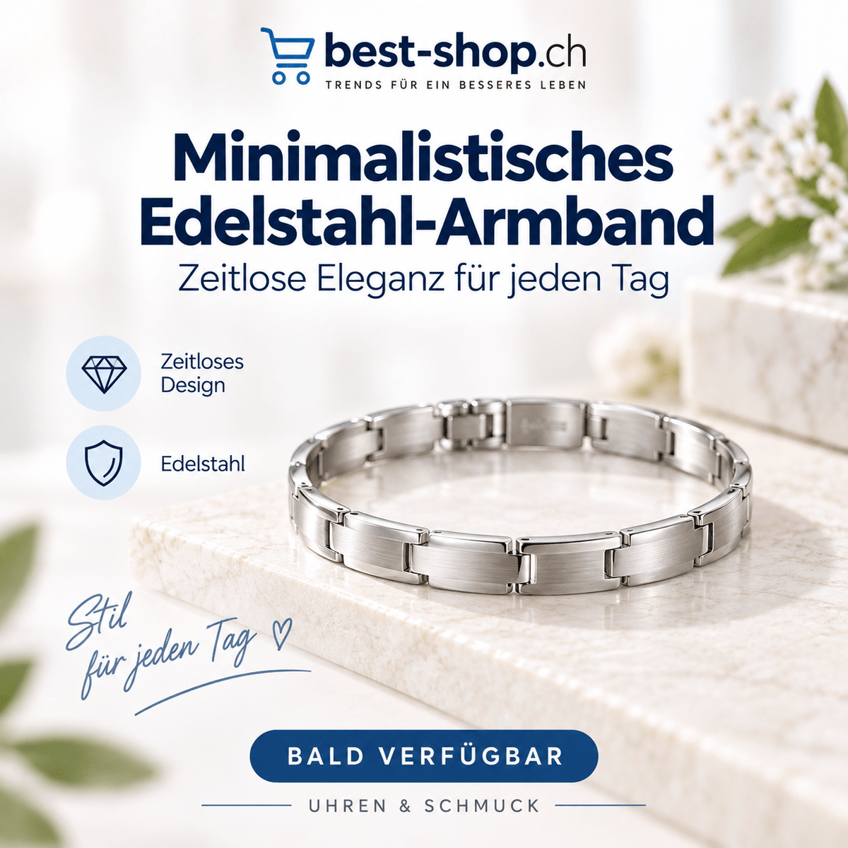 Modernes Edelstahl-Armband - best-shop