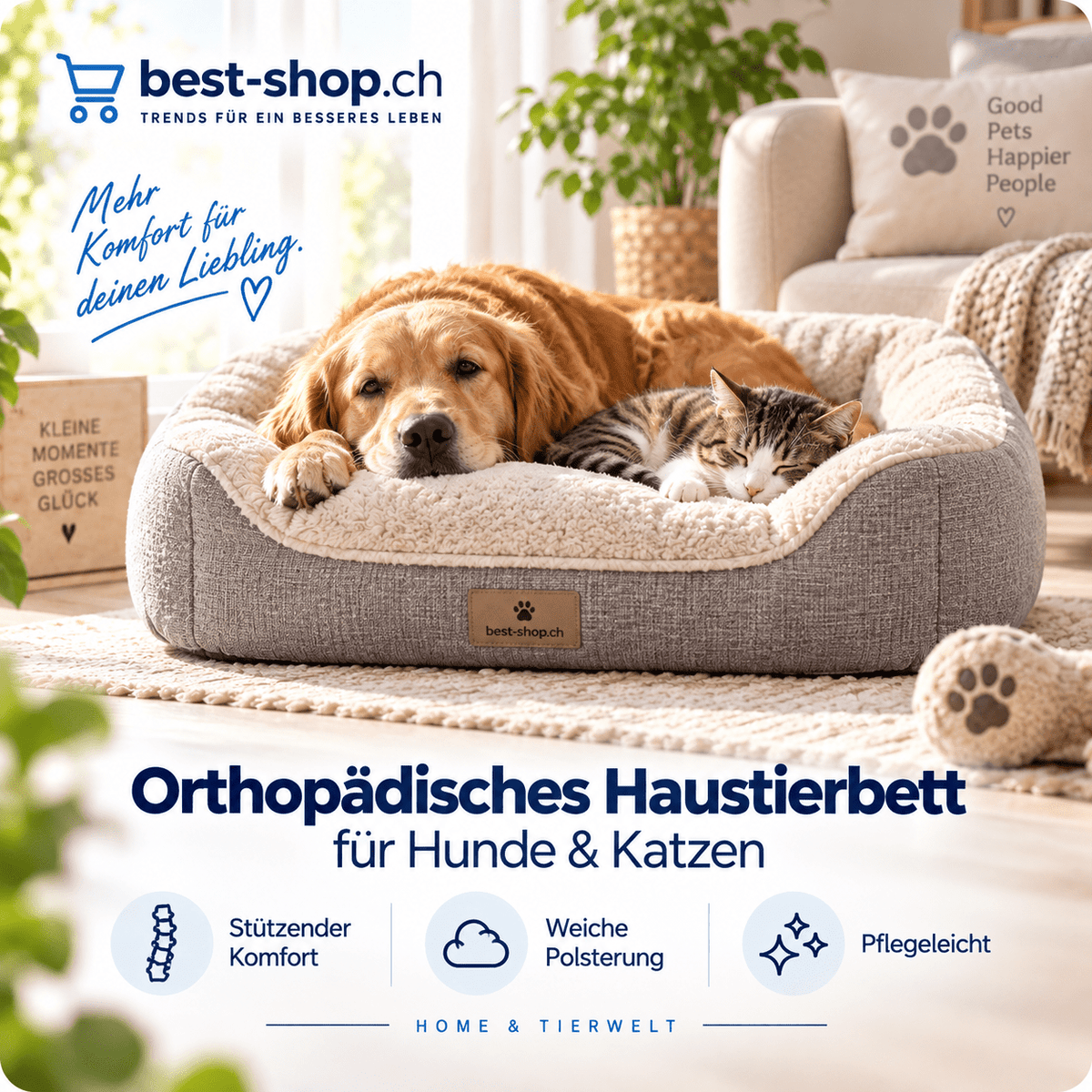 Orthopädisches Haustierbett für Hunde und Katzen - best-shop