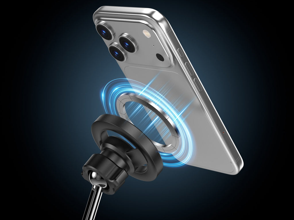 Magnetische Auto-Handyhalterung mit Smartphone und starker Magnetbefestigung